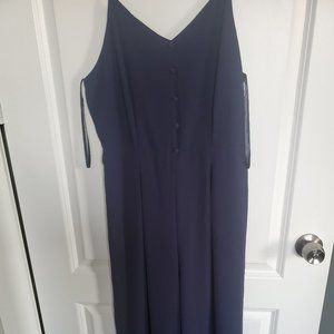 Dark Blue Wide Leg Jumpsuit